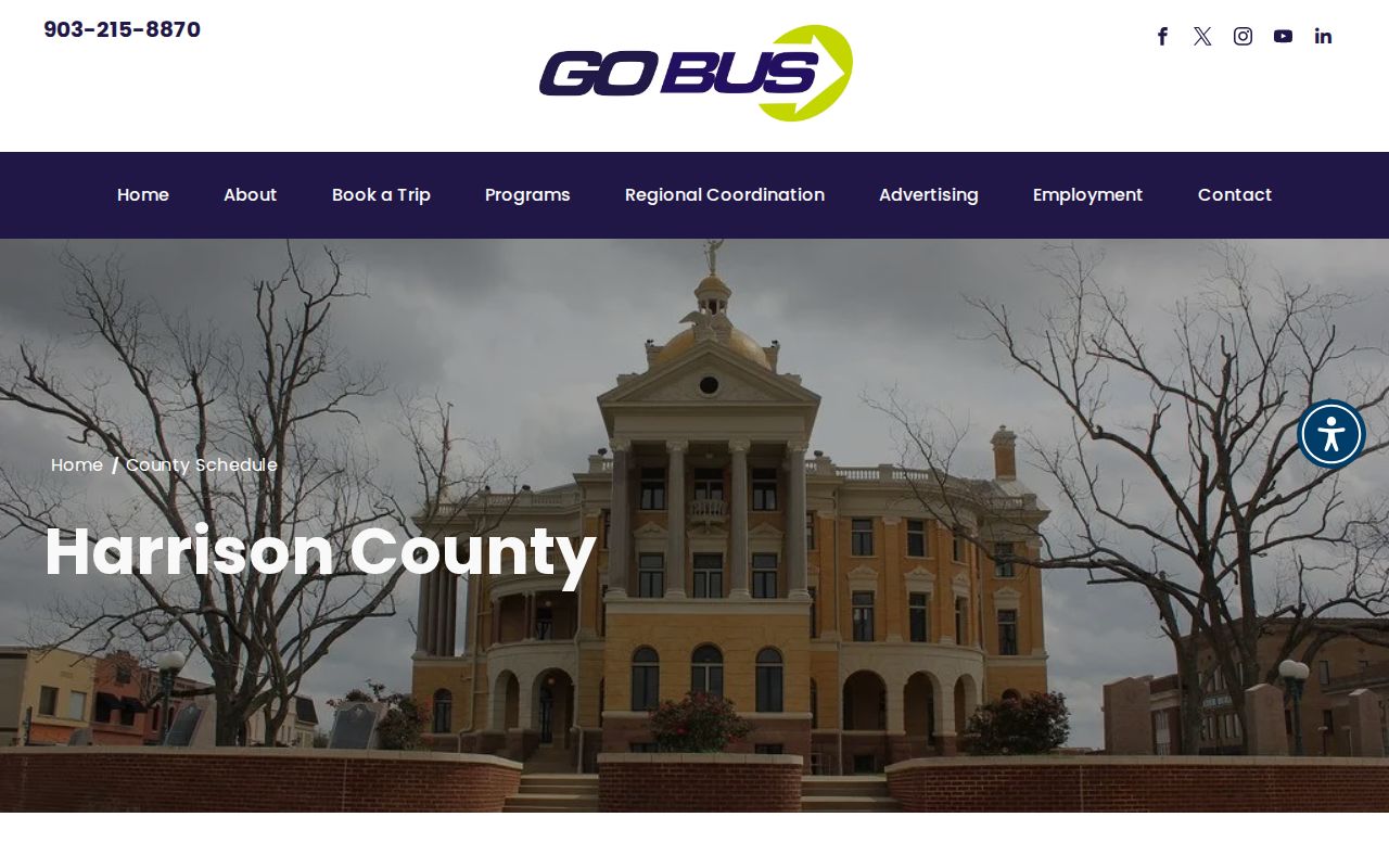 GoBus Harrison County transportation information after a jail release