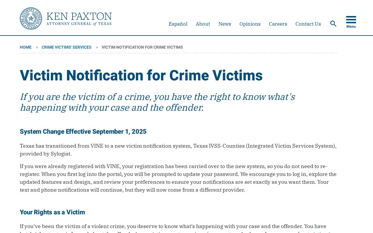 Texas IVSS transition notice for Harrison County inmate release alerts